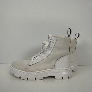 Dr Martens Combat Boots Womens Size 8 White Combs